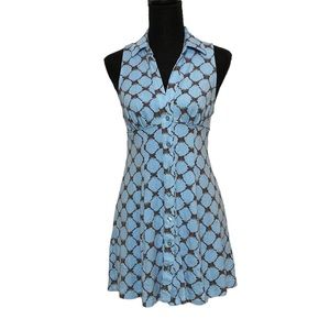 Urban Outfitters Blue V-Neck Sleeveless Mini Dress S